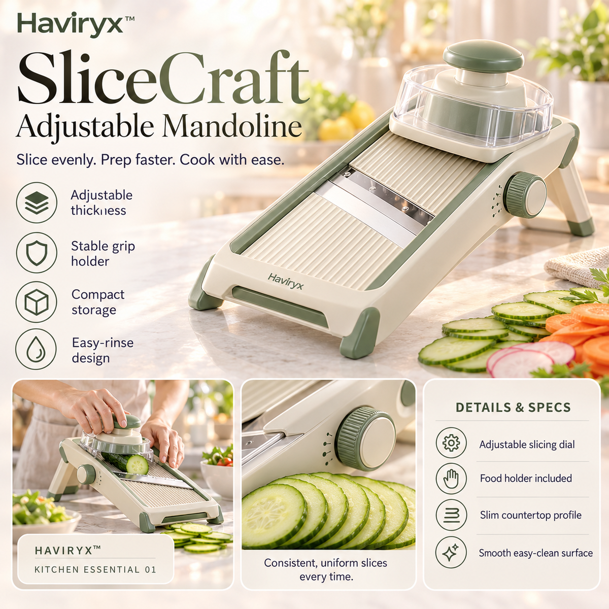Vioneru™ SliceCraft Adjustable Mandoline