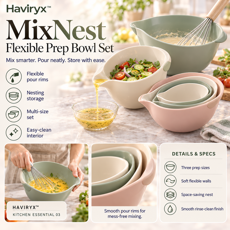 Vioneru™ MixNest Flexible Prep Bowl Set