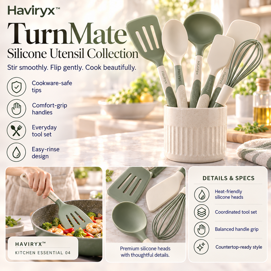Vioneru™ TurnMate Silicone Utensil Collection
