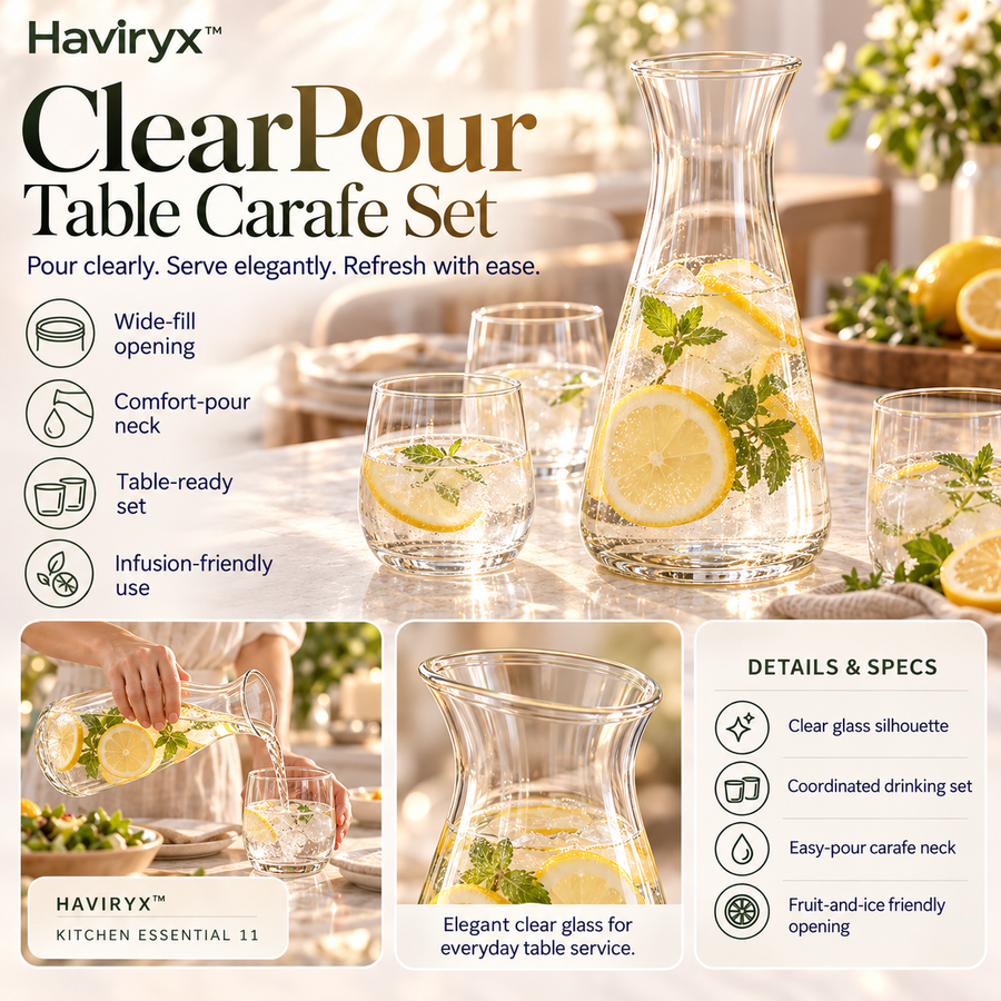 Vioneru™ ClearPour Table Carafe Set