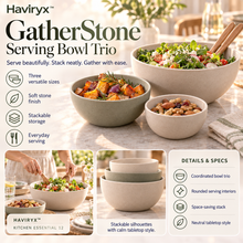 Vioneru™ GatherStone Serving Bowl Trio