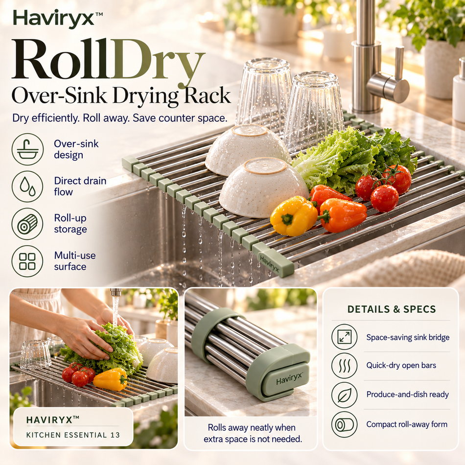 Vioneru™ RollDry Over-Sink Drying Rack
