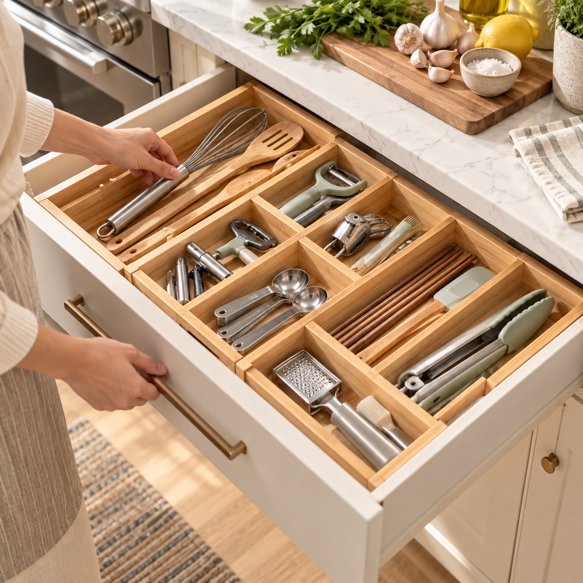Vioneru™ FlexSort Expandable Drawer Organizer