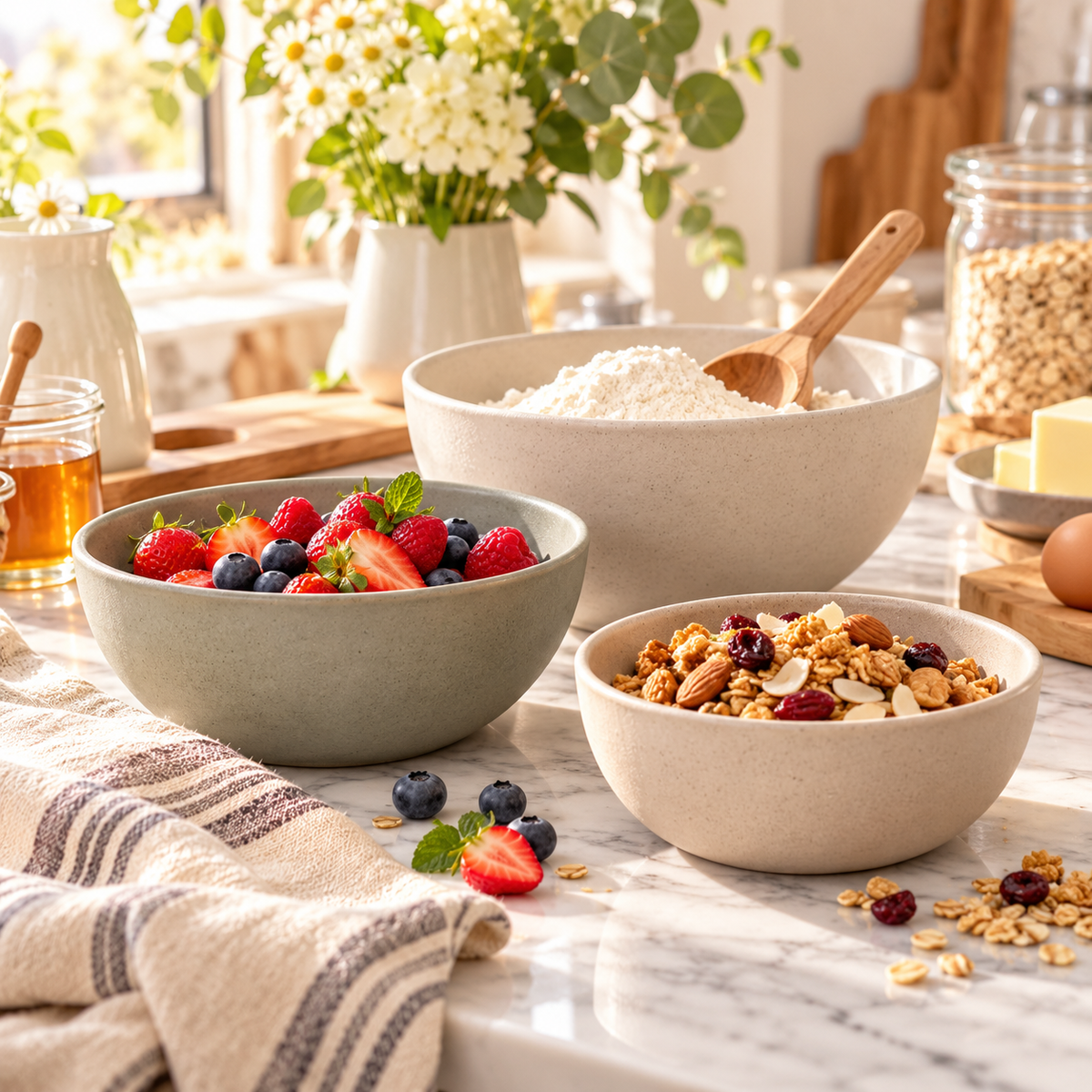 Vioneru™ GatherStone Serving Bowl Trio